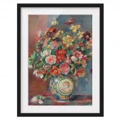 Bilderwelten Impression art bouquet de fleurs I - Pin massif - Noir - 70 x 100 cm