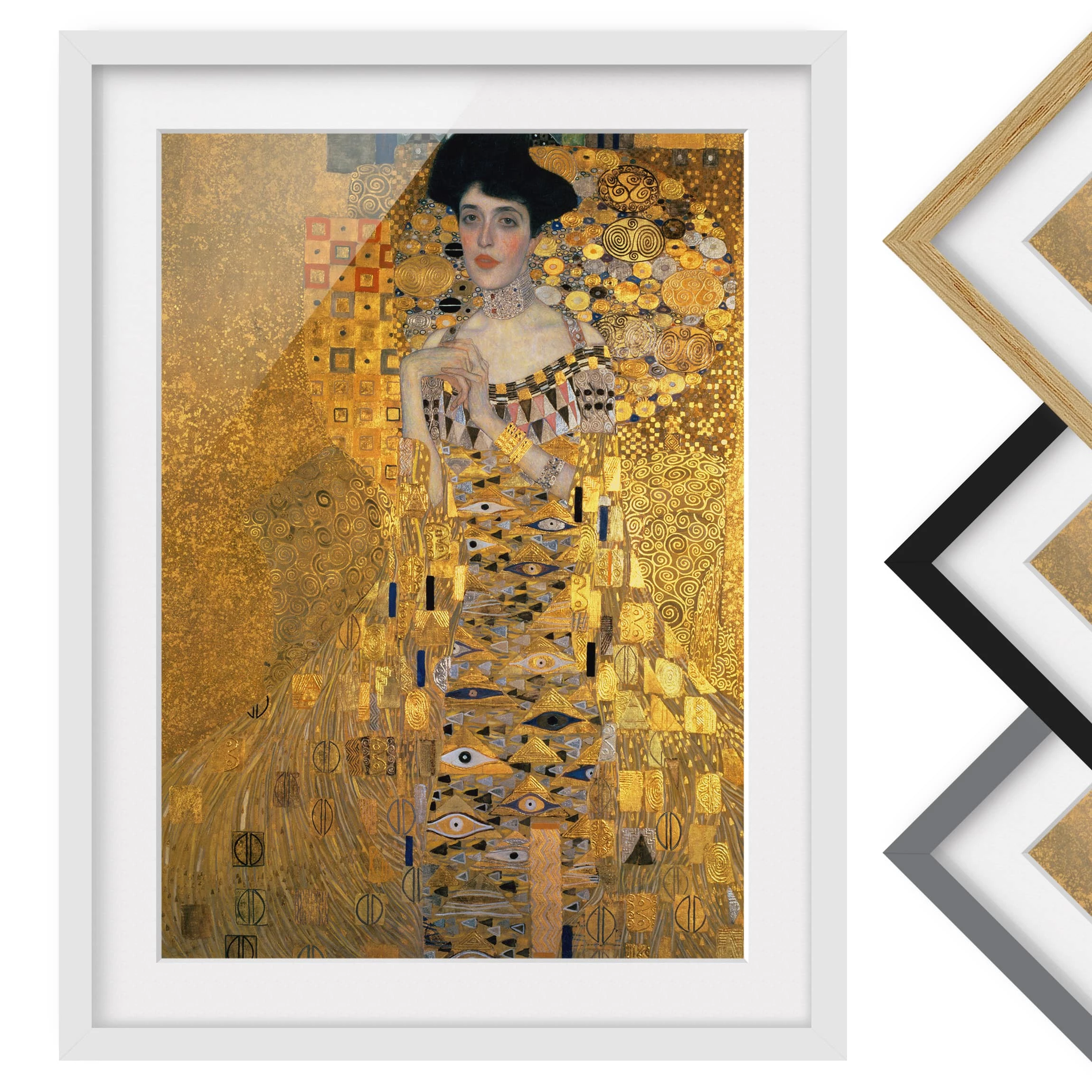 Bilderwelten Impression d’art Adele Bloch-Bauer II - Partiellement en pin massif - Blanc - 40 x 55 cm – Image 2