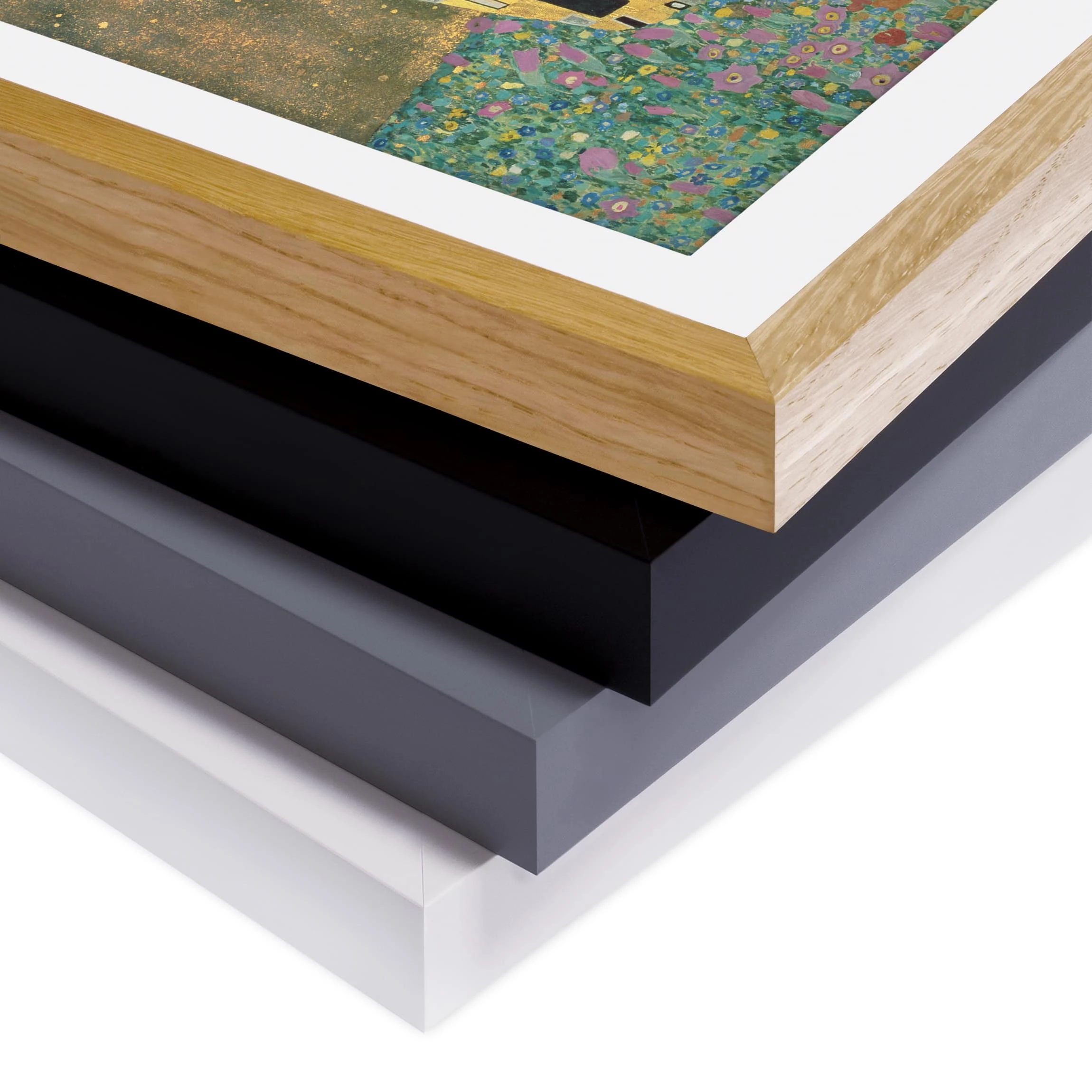 Bilderwelten Impression d’art le baiser II - Partiellement en pin massif - Blanc - 40 x 55 cm – Image 7