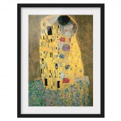 Bilderwelten Impression d’art le baiser I - Pin massif - Noir - 70 x 100 cm