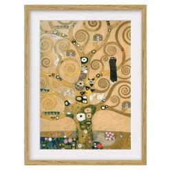 Bilderwelten Impression d’art l’arbre de vie IV - Partiellement en chêne massif - Chêne - 30 x 40 cm