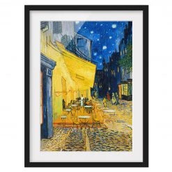 Bilderwelten Impression art terrasse café d’Arles I - Pin massif - Noir - 40 x 55 cm