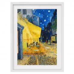 Bilderwelten Impression art terrasse café d’Arles II - Partiellement en pin massif - Blanc - 40 x 55 cm