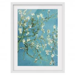 Bilderwelten Impression d’art fleurs d’amandier II - Partiellement en pin massif - Blanc - 40 x 55 cm