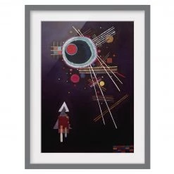 Bilderwelten Impression d’art lignes de faisceaux III - Partiellement en pin massif - Gris - 40 x 55 cm