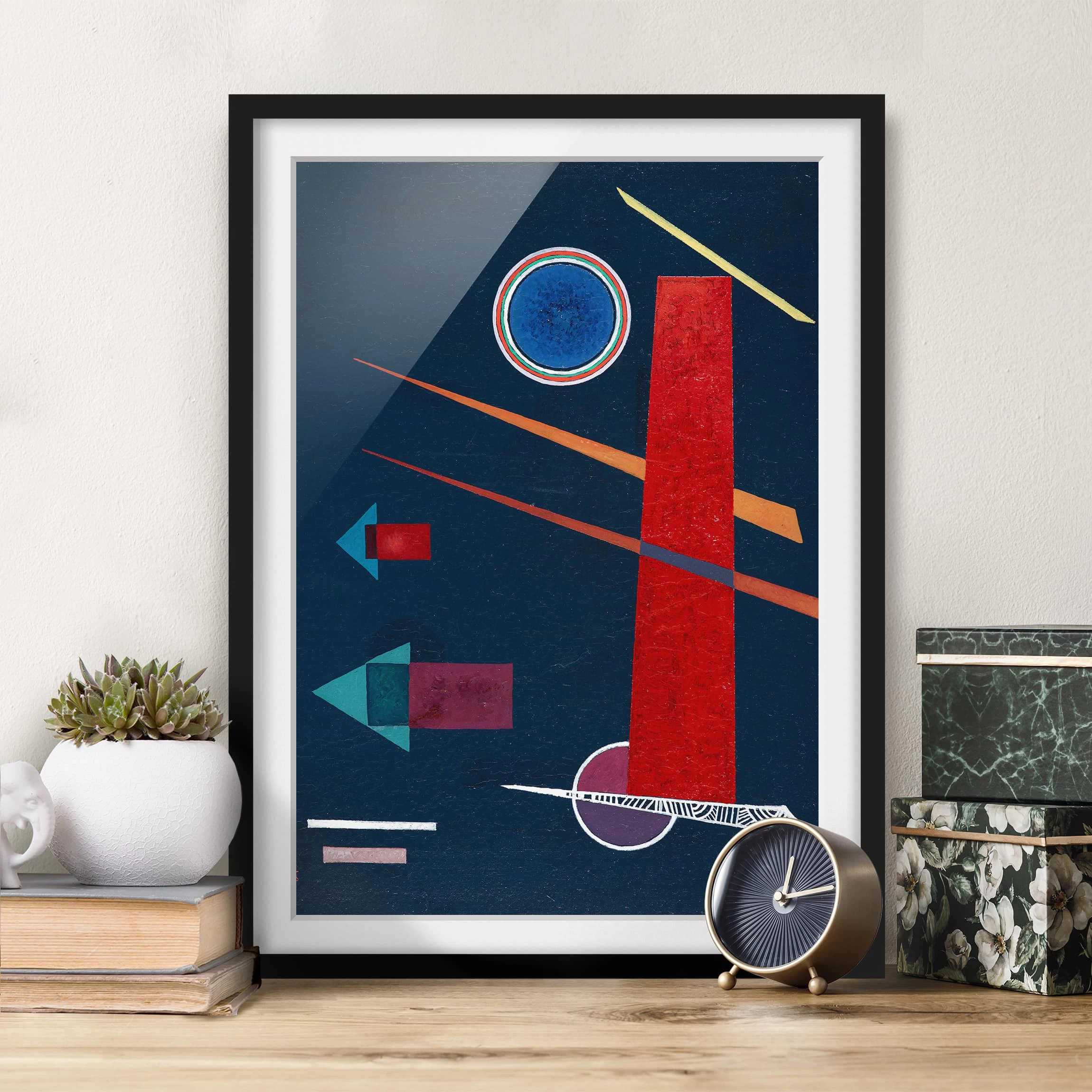 Bilderwelten Impression d’art rouge puissant I - Pin massif - Noir - 40 x 55 cm – Image 3