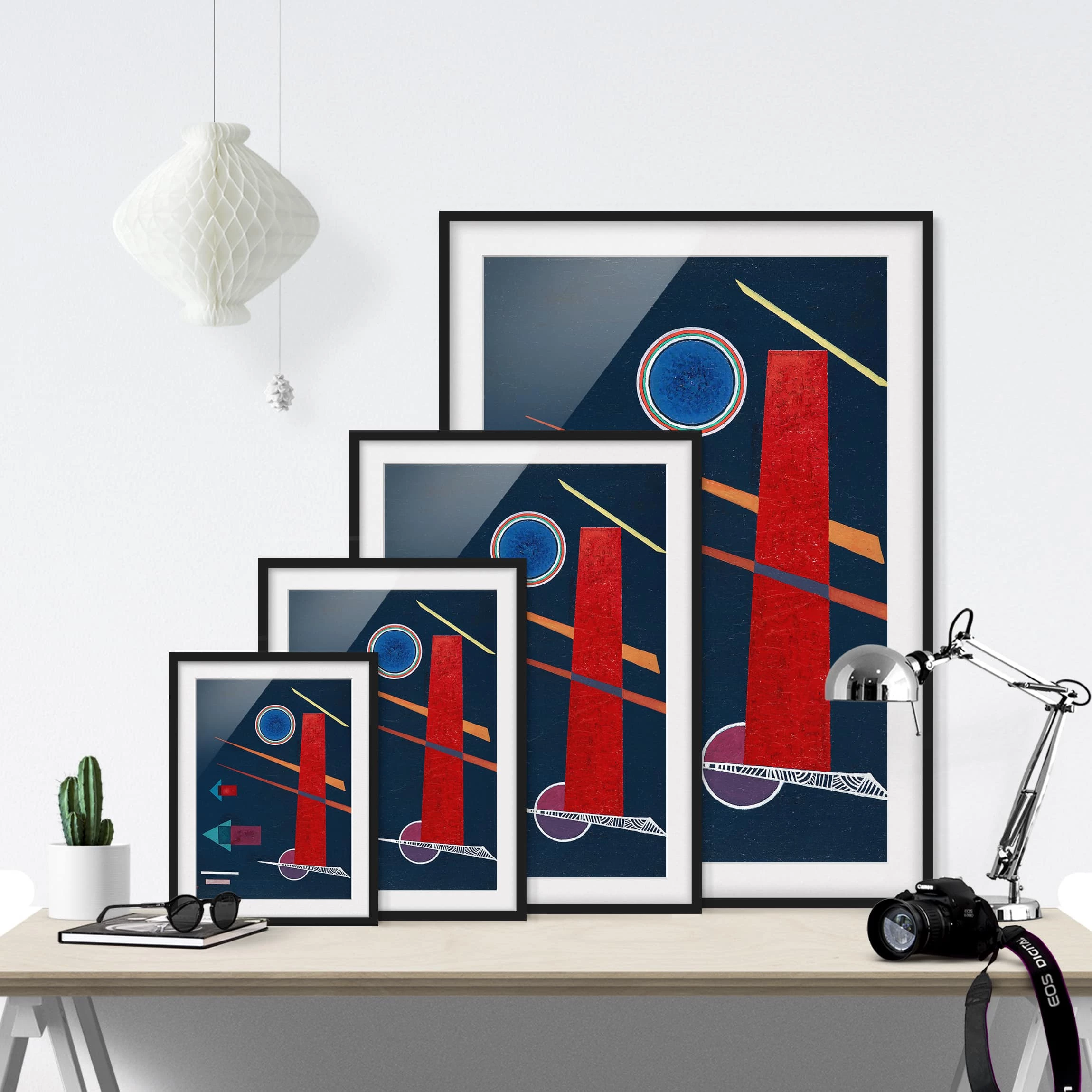 Bilderwelten Impression d’art rouge puissant I - Pin massif - Noir - 40 x 55 cm – Image 6