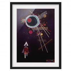 Bilderwelten Impression d’art lignes de faisceaux I - Pin massif - Noir - 70 x 100 cm