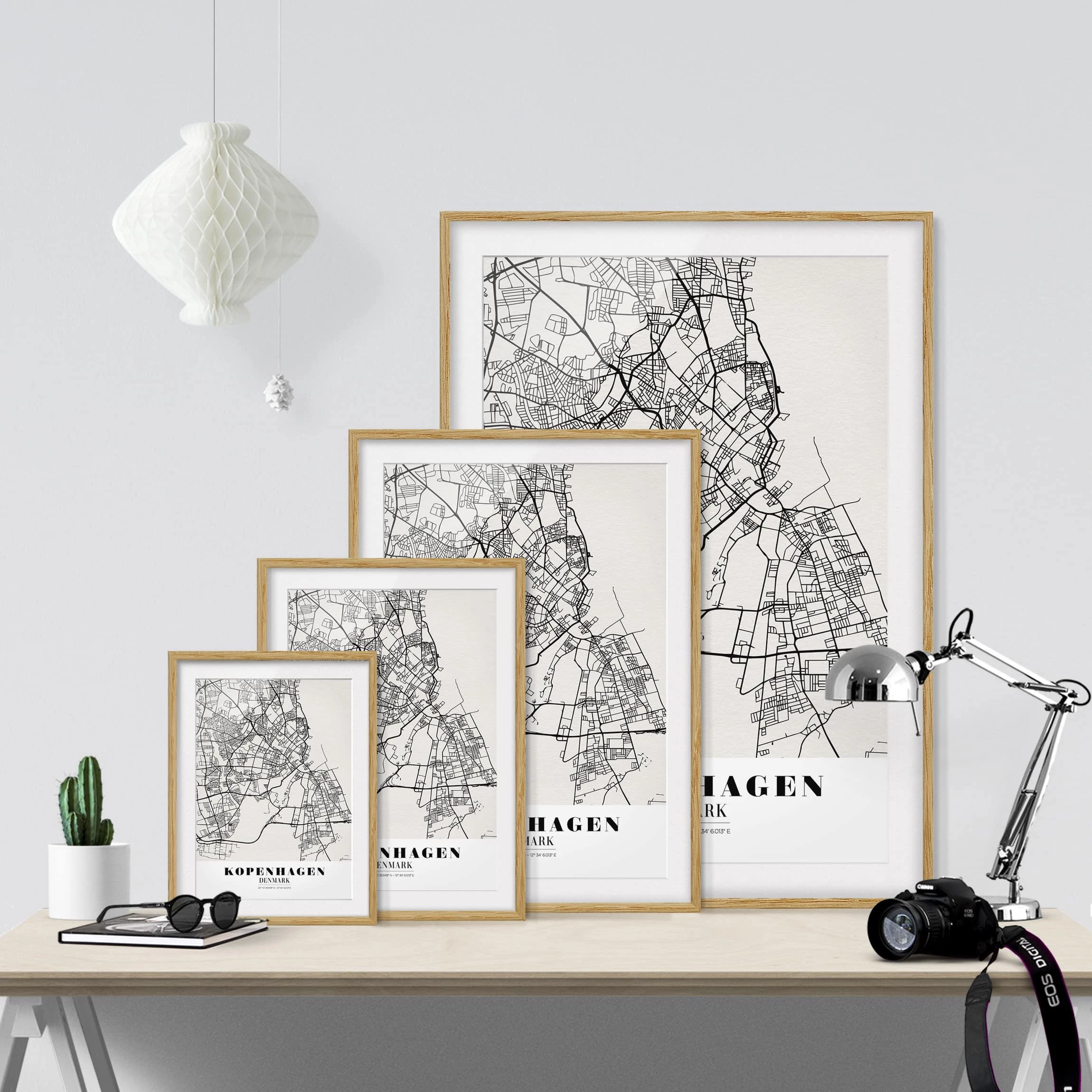 Bilderwelten Tableau déco plan de Copenhague IV - Partiellement en chêne massif - Chêne - 30 x 40 cm – Image 6
