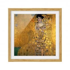 Bilderwelten Impression d’art Adele Bloch-Bauer VIII - Partiellement en chêne massif - Chêne - 50 x 50 cm