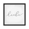 Bilderwelten Impression d’art calligraphie Liebe I - Pin massif - Noir - 30 x 30 cm