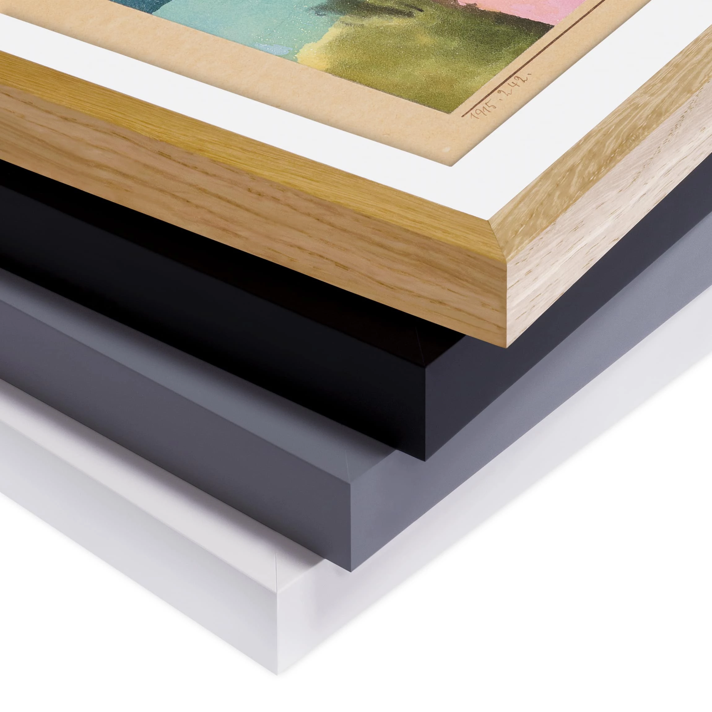 Bilderwelten Impression d’art Lever de lune IV - Partiellement en chêne massif - Chêne - 50 x 50 cm – Image 7