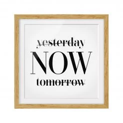 Bilderwelten Tableau déco now IV - Partiellement en chêne massif - Chêne - 30 x 30 cm