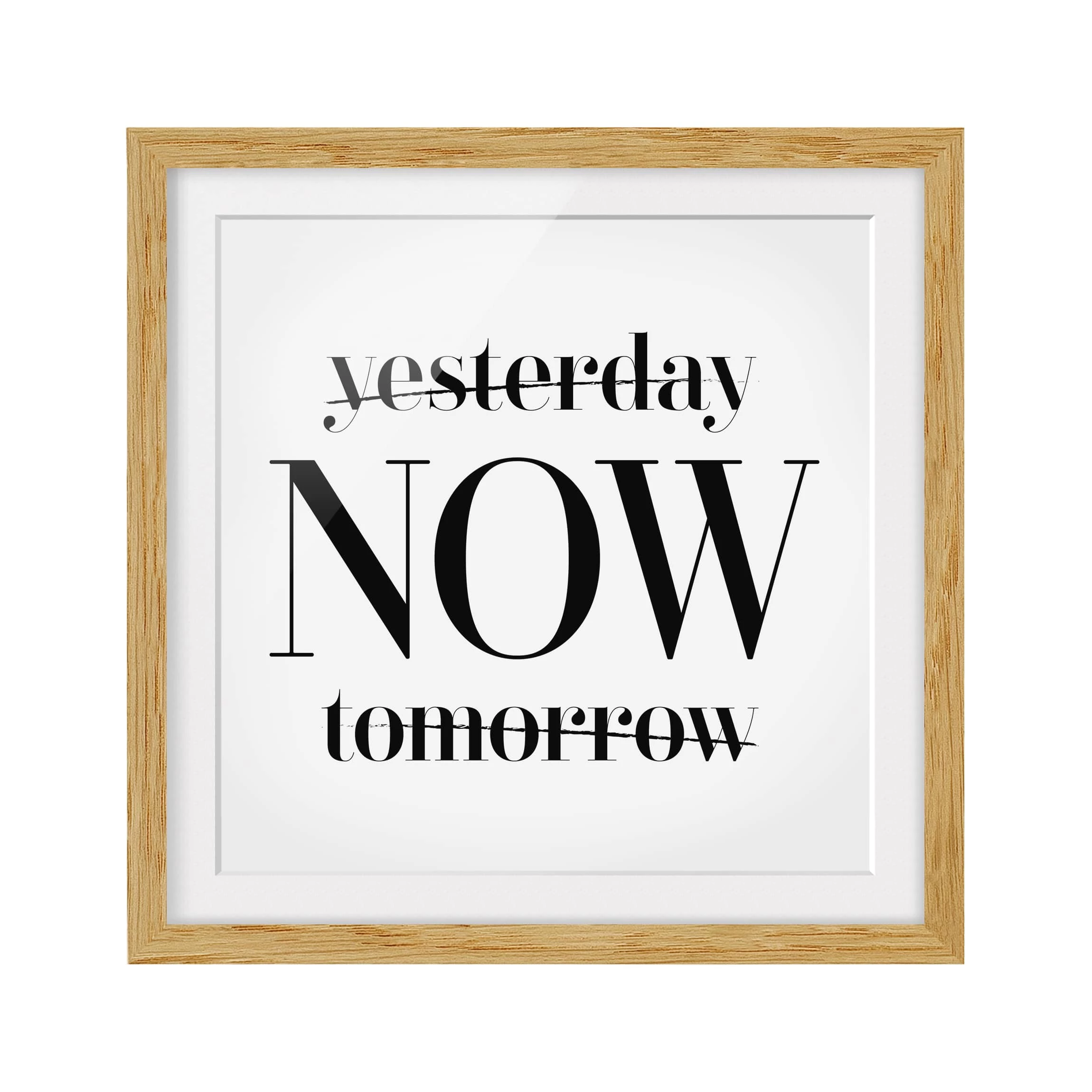 Bilderwelten Tableau déco now IV - Partiellement en chêne massif - Chêne - 30 x 30 cm