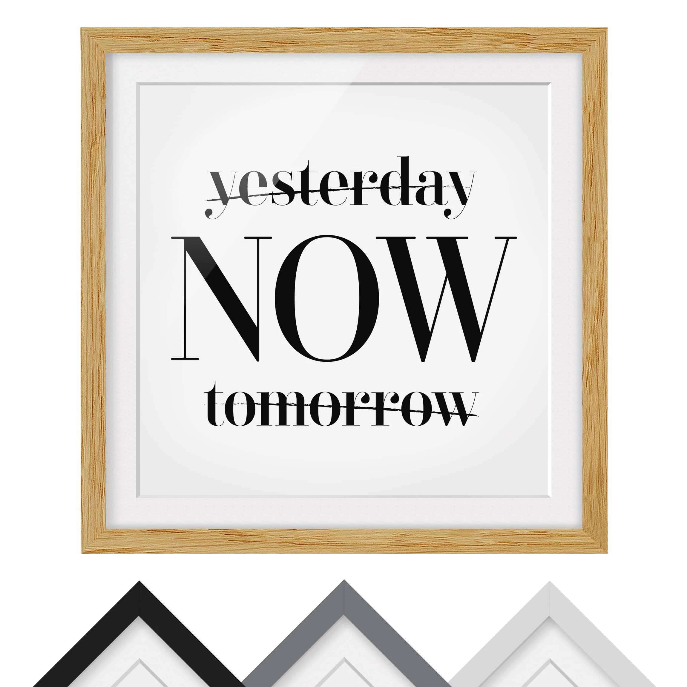 Bilderwelten Tableau déco now IV - Partiellement en chêne massif - Chêne - 30 x 30 cm – Image 2