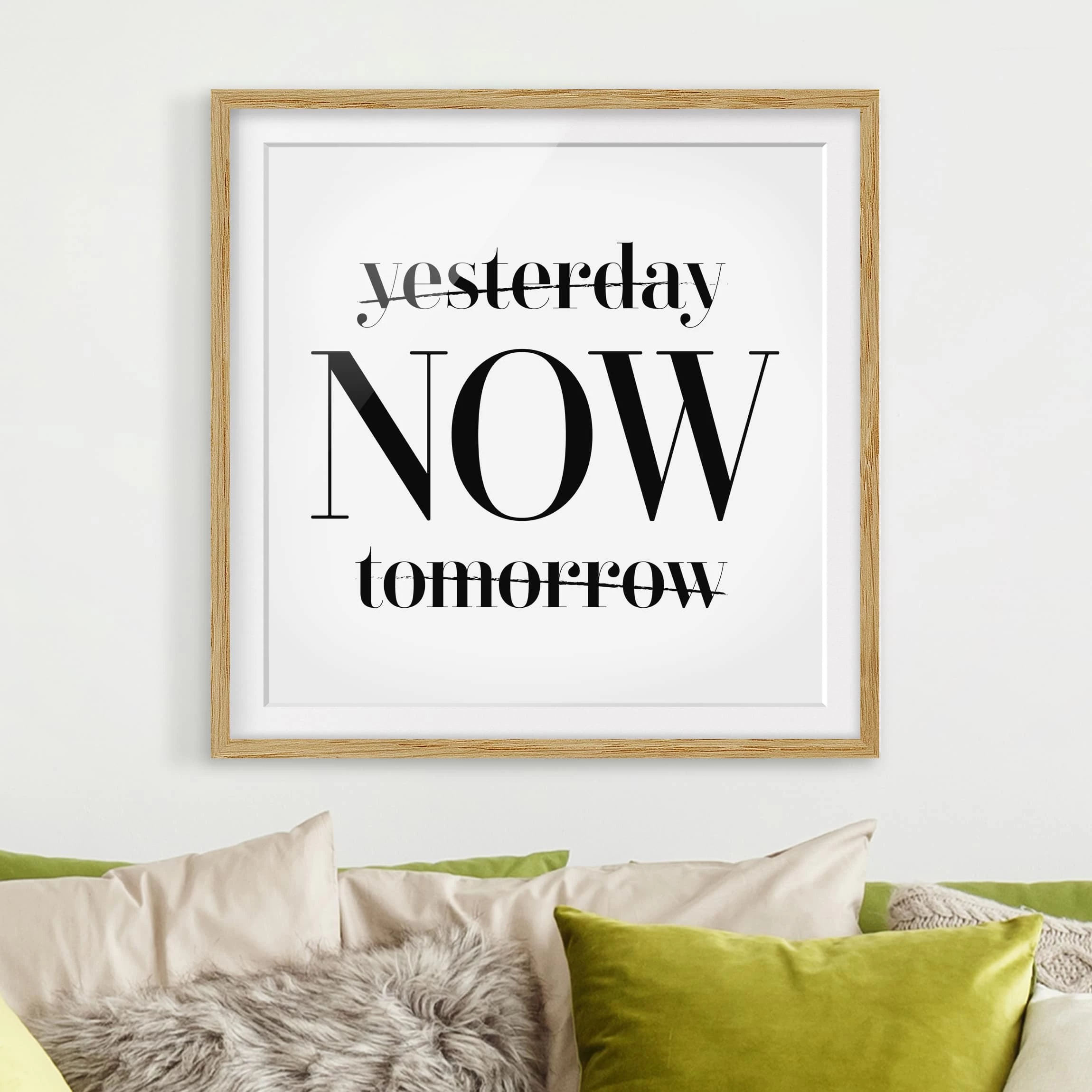 Bilderwelten Tableau déco now IV - Partiellement en chêne massif - Chêne - 30 x 30 cm – Image 3