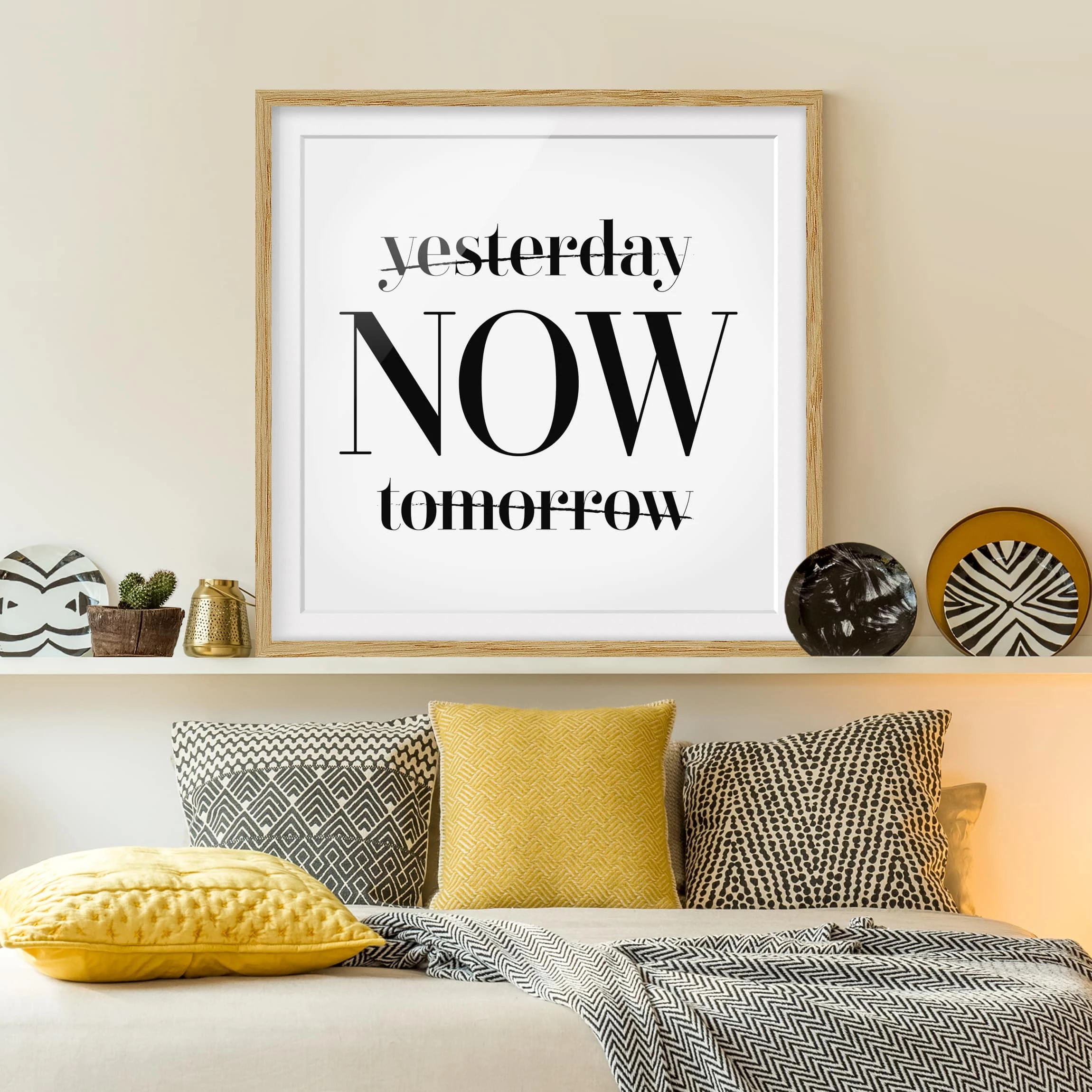 Bilderwelten Tableau déco now IV - Partiellement en chêne massif - Chêne - 30 x 30 cm – Image 4