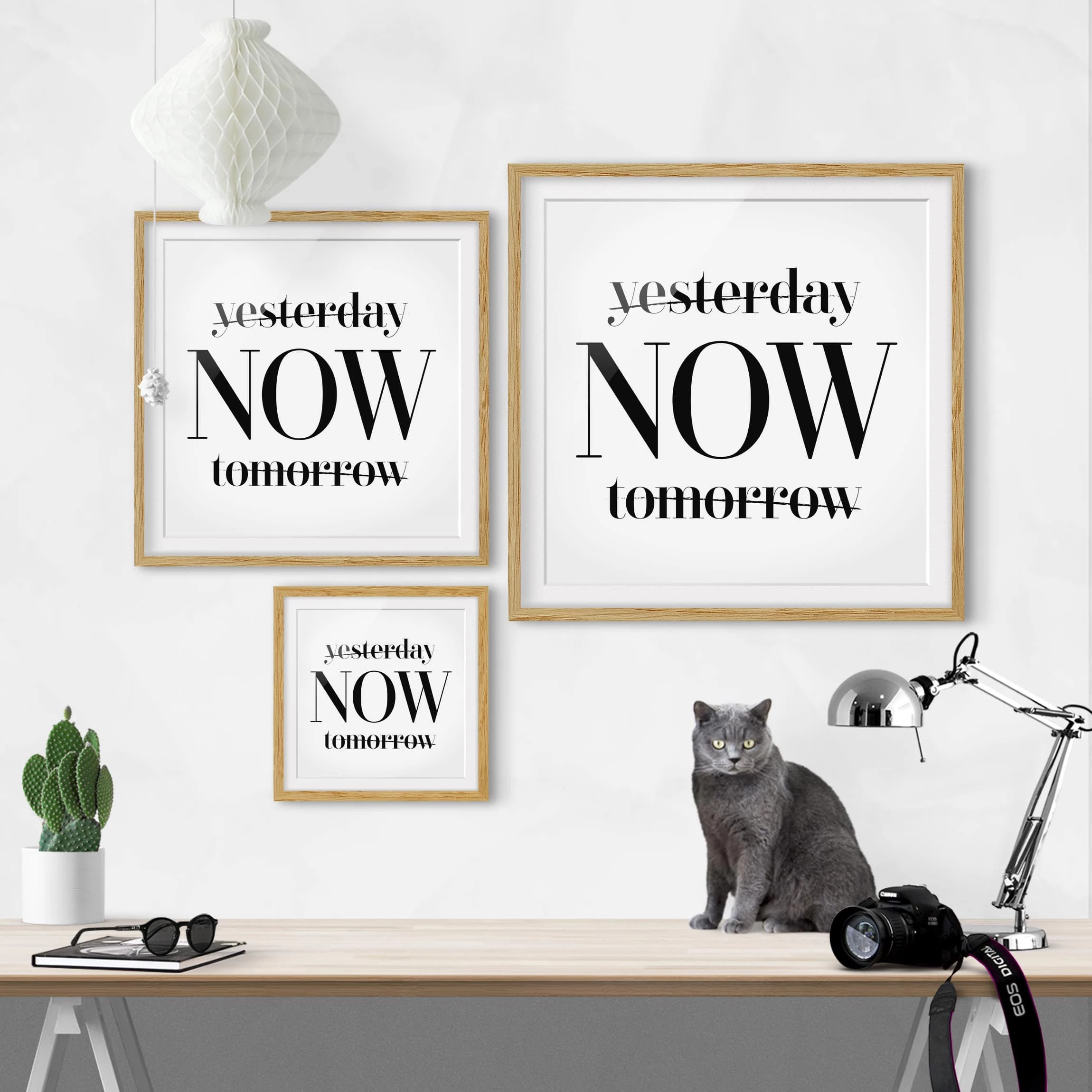 Bilderwelten Tableau déco now IV - Partiellement en chêne massif - Chêne - 30 x 30 cm – Image 6