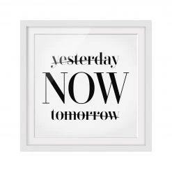 Bilderwelten Tableau déco now II - Partiellement en pin massif - Blanc - 70 x 70 cm