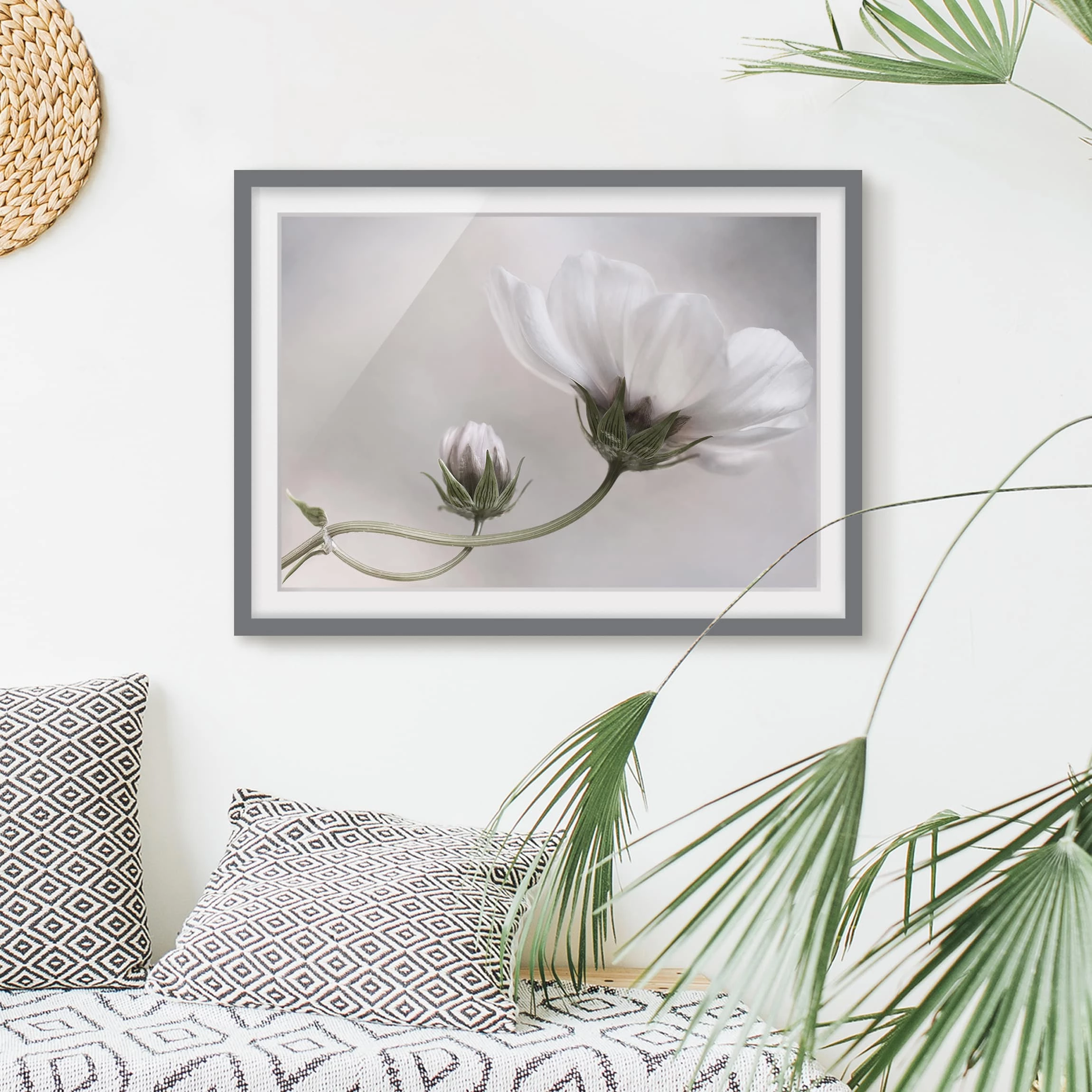 Bilderwelten Tableau déco Simply Cosmos III - Partiellement en pin massif - Gris - 55 x 40 cm – Image 3