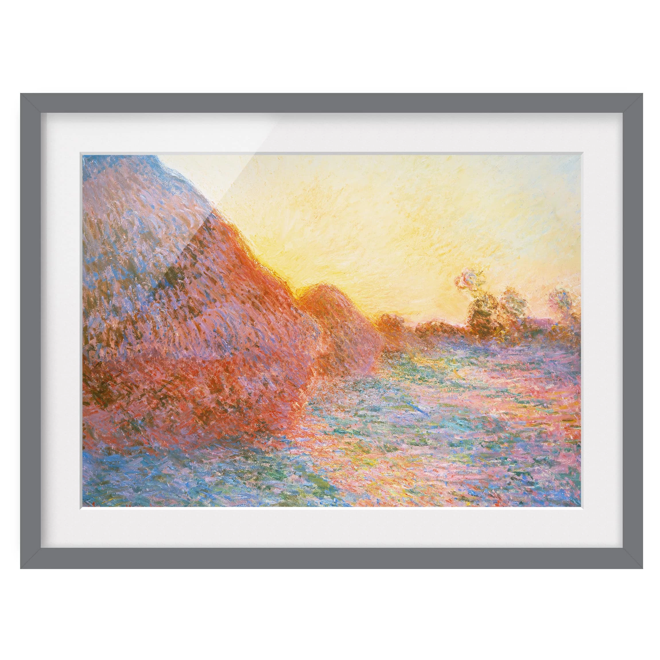 Bilderwelten Impression d’art meules III - Partiellement en pin massif - Gris - 100 x 70 cm