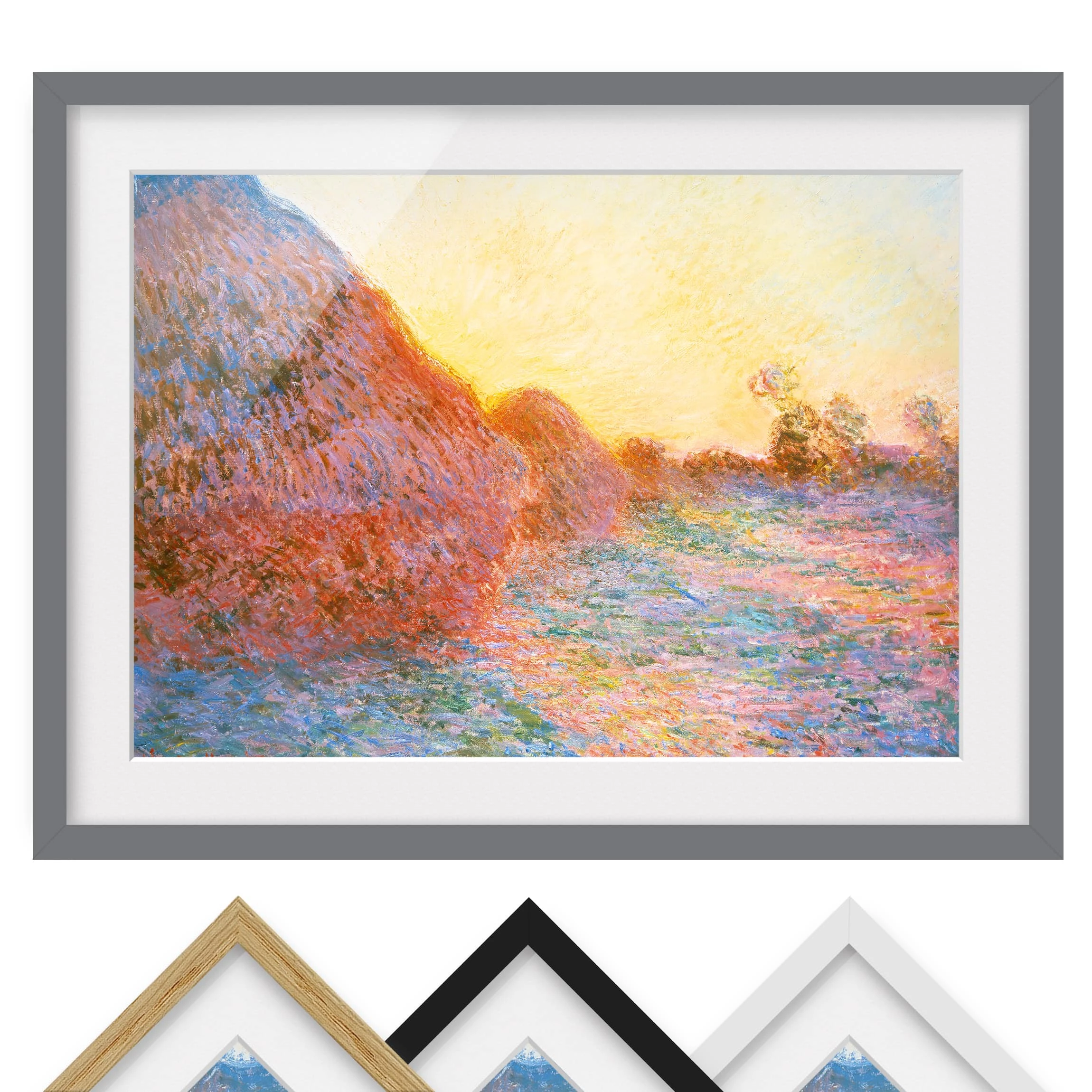 Bilderwelten Impression d’art meules III - Partiellement en pin massif - Gris - 100 x 70 cm – Image 2