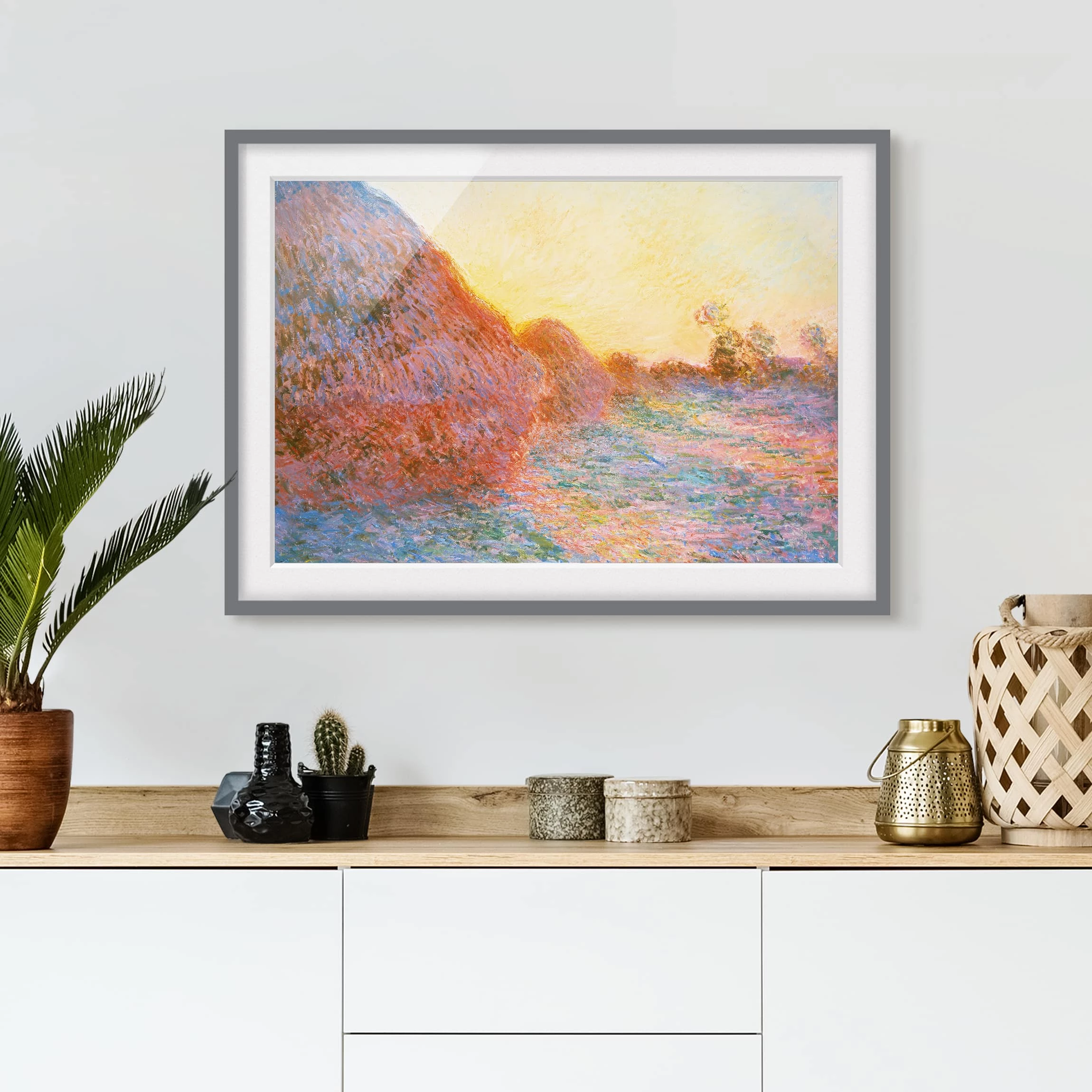 Bilderwelten Impression d’art meules III - Partiellement en pin massif - Gris - 100 x 70 cm – Image 4