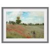 Bilderwelten Impression d’art coquelicots III - Partiellement en pin massif - Gris - 70 x 50 cm