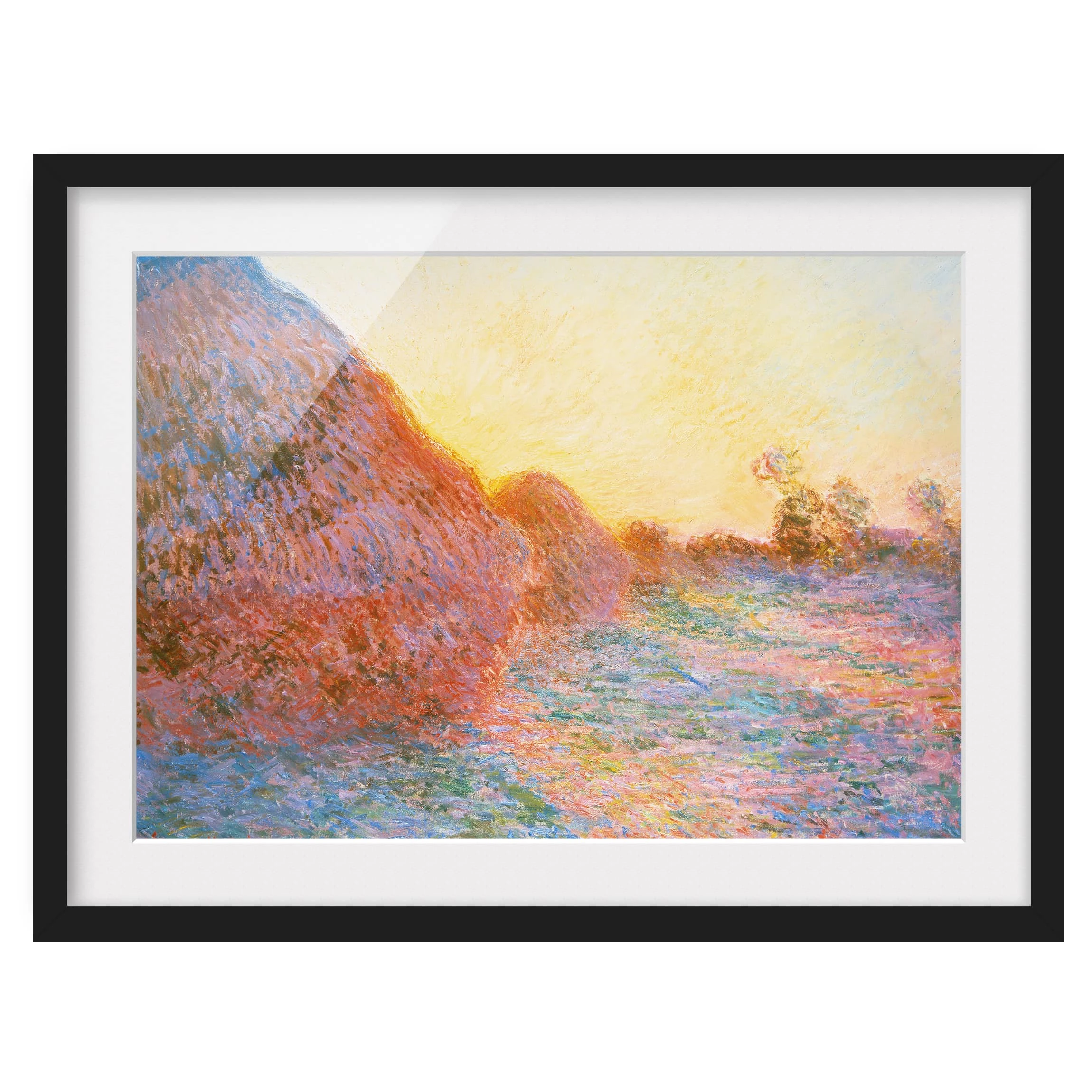 Bilderwelten Impression d’art meules I - Pin massif - Noir - 55 x 40 cm