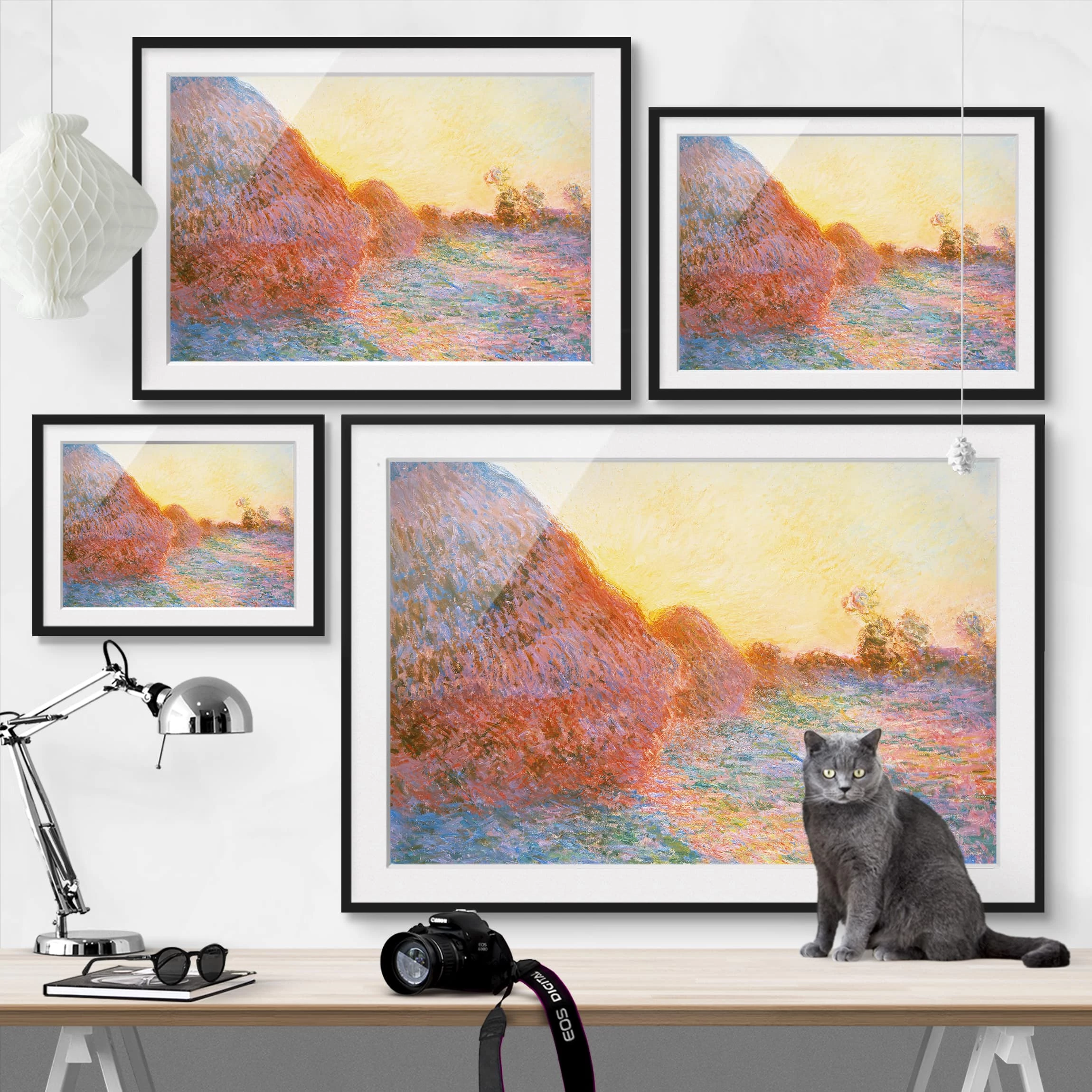 Bilderwelten Impression d’art meules I - Pin massif - Noir - 55 x 40 cm – Image 6