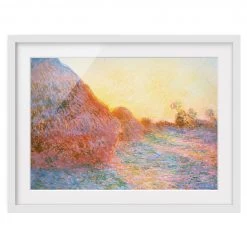 Bilderwelten Impression d’art meules II - Partiellement en pin massif - Blanc - 100 x 70 cm