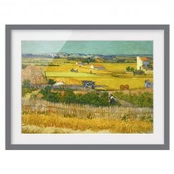 Bilderwelten Impression dâart la rĂ©colte III - Partiellement en pin massif - Gris - 40 x 30 cm