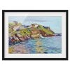 Bilderwelten Impression d’art la baie de Rapallo I - Pin massif - Noir - 100 x 70 cm