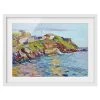 Bilderwelten Impression d’art la baie de Rapallo II - Partiellement en pin massif - Blanc - 70 x 50 cm