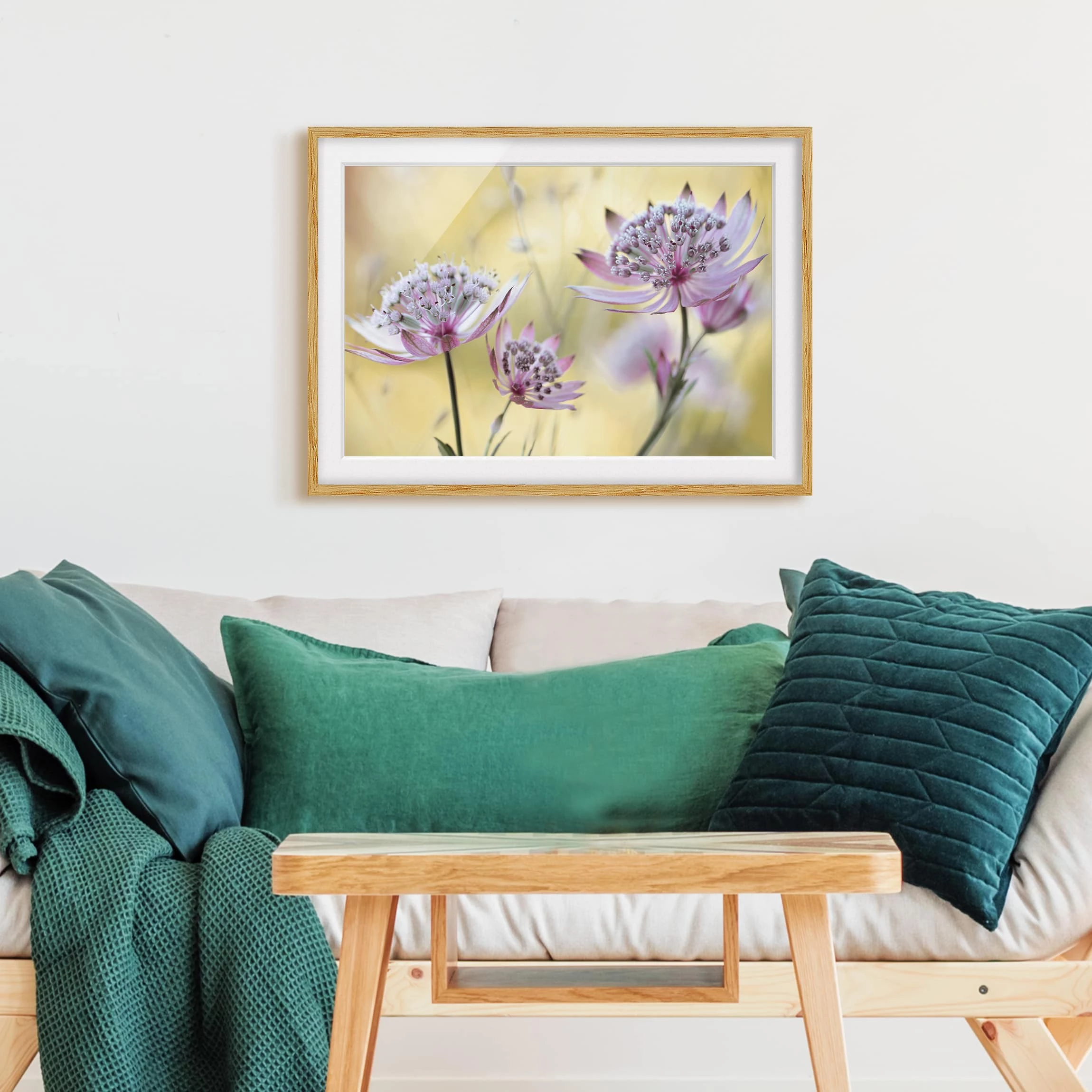 Bilderwelten Impression d’art Astrantia Major IV - Partiellement en chêne massif - Chêne - 70 x 50 cm – Image 5