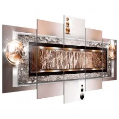 Artgeist Tableau déco plexiglas Cinnamon Rock - Plexiglas - Bronze / Rosé - 200 x 100 cm