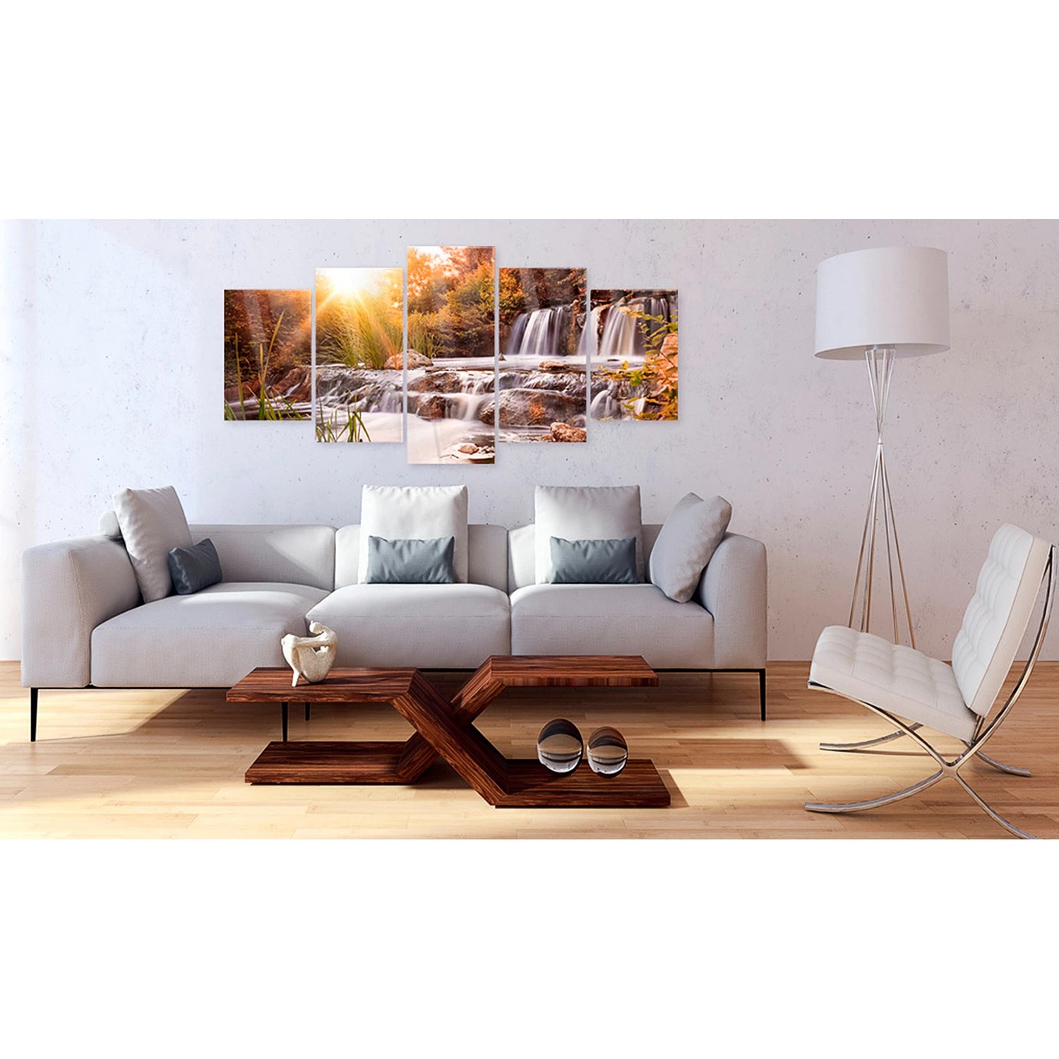 Artgeist Tableau déco plexiglas Autumn's Valley - Plexiglas - Multicolore - 100 x 50 cm – Image 2