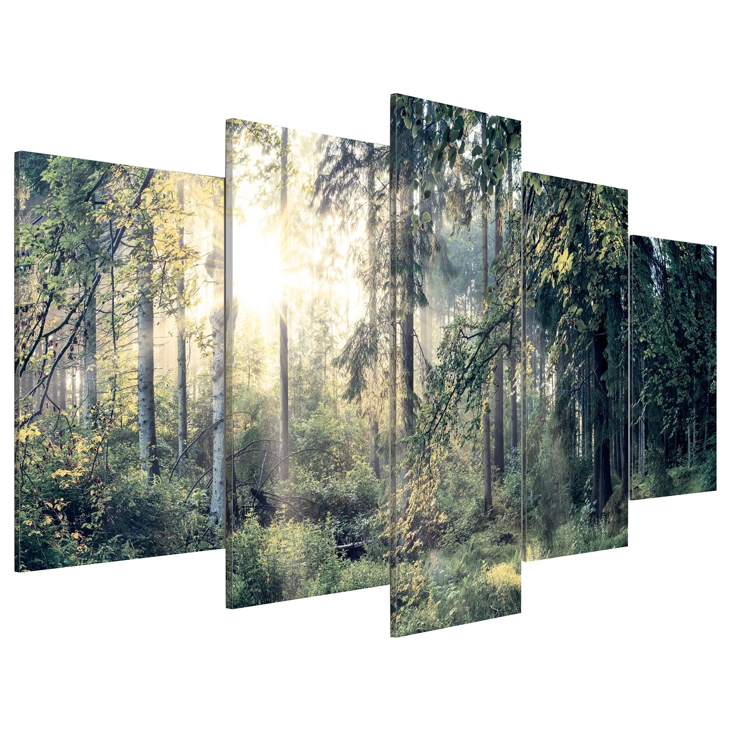 Artgeist Tableau déco Fairytale Landscape - Plexiglas - Vert - 200 x 100 cm