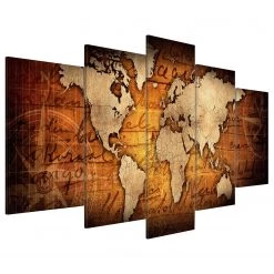 Artgeist Tableau déco plexiglas Bronze Map I - Plexiglas - Marron / Doré - 100 x 50 cm