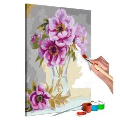 Artgeist Peinture par numéro Fleurs dans un vase - Lin - Multicolore - 40 x 60 cm
