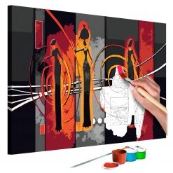 Artgeist Tableau déco African Women - Peinture à points - Lin - Multicolore - 60 x 40 cm