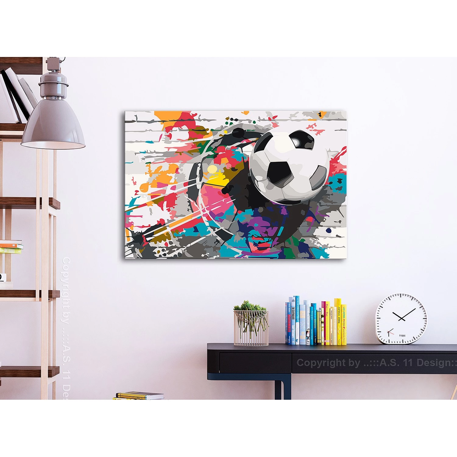 Artgeist Tableau déco Colourful Ball - Peinture à points - Lin - Multicolore - 60 x 40 cm – Image 2