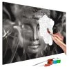Artgeist Peinture par numéro - Buddha Blackwhite - Lin - Multicolore - 60 x 40 cm