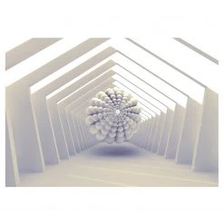 Artgeist Papier peint intissé Futuristic Gateway - Intissé premium - Gris - 350 x 245 cm