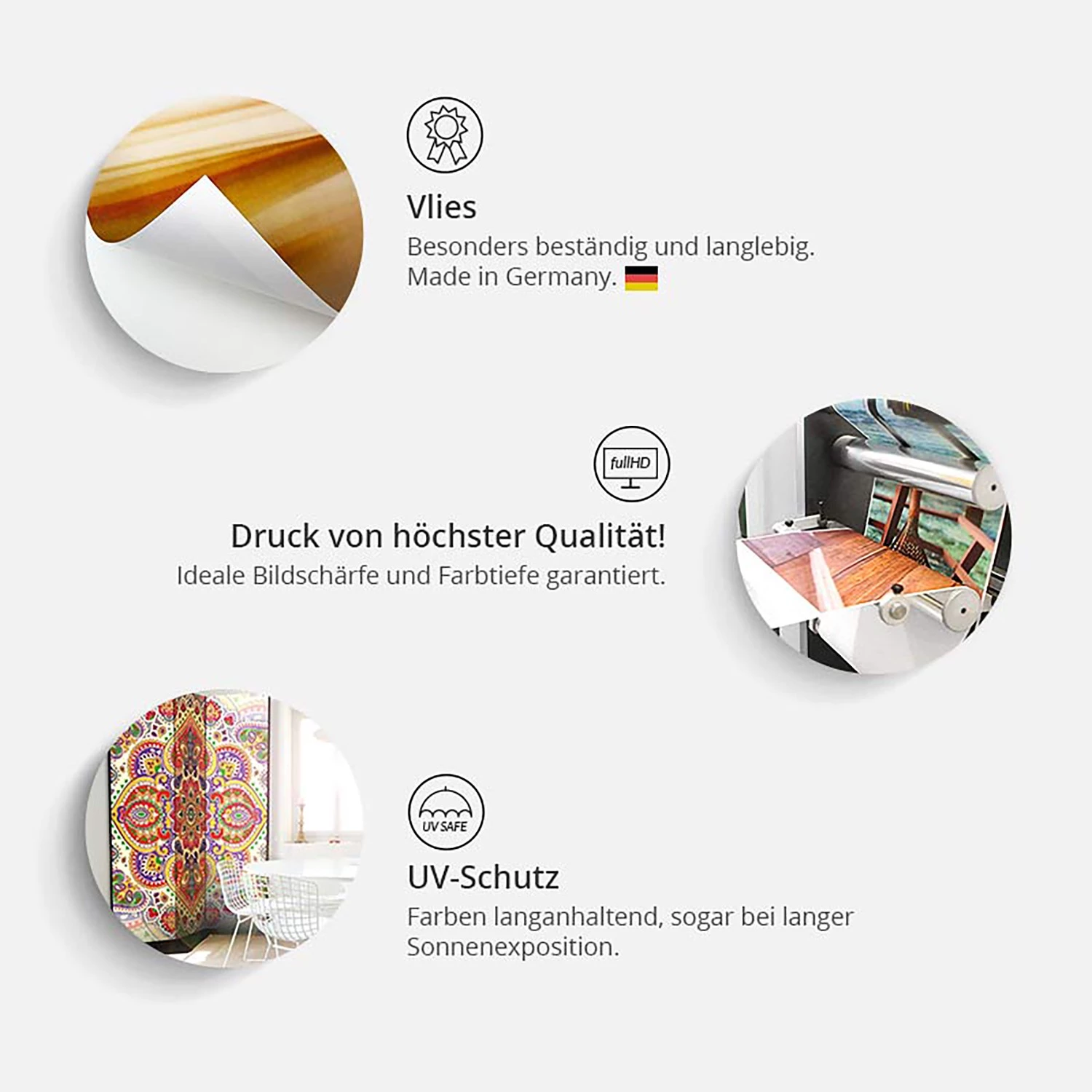 Paravent Abstract Bird - Intissé - Noir / Rouge - 3 éléments – Image 3