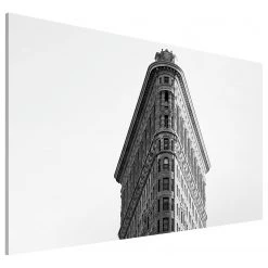 Artgeist Tableau déco Flatiron Building - Lin - Noir / Blanc - 60 x 40 cm