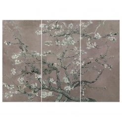 Reinders Tableau déco Amandiers en fleurs (3 él.) - Marron