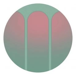 Komar Papier peint intissé Three Doors - Encre au latex / Intissé - Vert / Rose