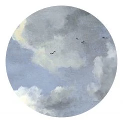 Komar Papier peint intissé Simply Sky - Encre au latex / Intissé - Bleu / Blanc