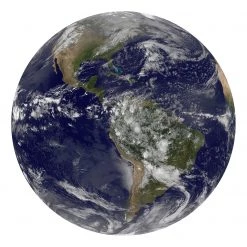 Komar Papier peint intissé Earth - Encre au latex / Intissé - Bleu / Vert / Blanc